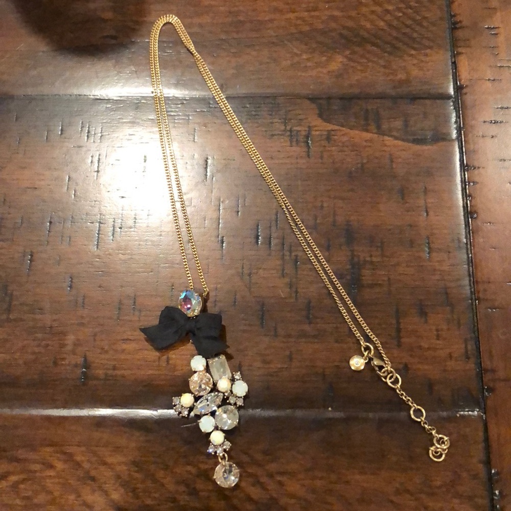 Jcrew long necklace with crystals